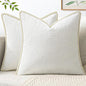 MIULEE Decorative Couch Throw Pillow Covers 20x20 Inch Pure White 2 Pack | by MIULEE
