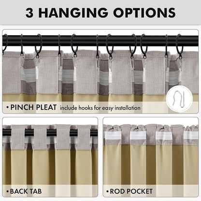 MIULEE 100% Blackout Linen Curtains - Image 5