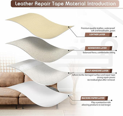 KING MOUNTAIN Leather Repair Patch, 12 x 60 Inches Self-Adhesive Repair Tape - Image 3