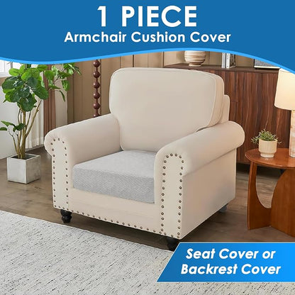XINEAGE Large Couch Cushion Covers Seat Cushion Cover Thick Stretch Sofa - Image 3