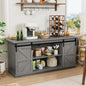 Shahoo Farmhouse Sideboard Buffet Cabinet, Coffee Bar Storage by BuynowfromShahoo