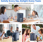 Waterdrop Large 27-Cup Mega Electric Water Filter Dispenser, 200-Gallon Rechargeable Instant Pitcher, NSF/ANSI 42&53&401&372, Reduce PFAS, Lead, Chlorine, with 1 Filter, Blue, Does not Lower TDS