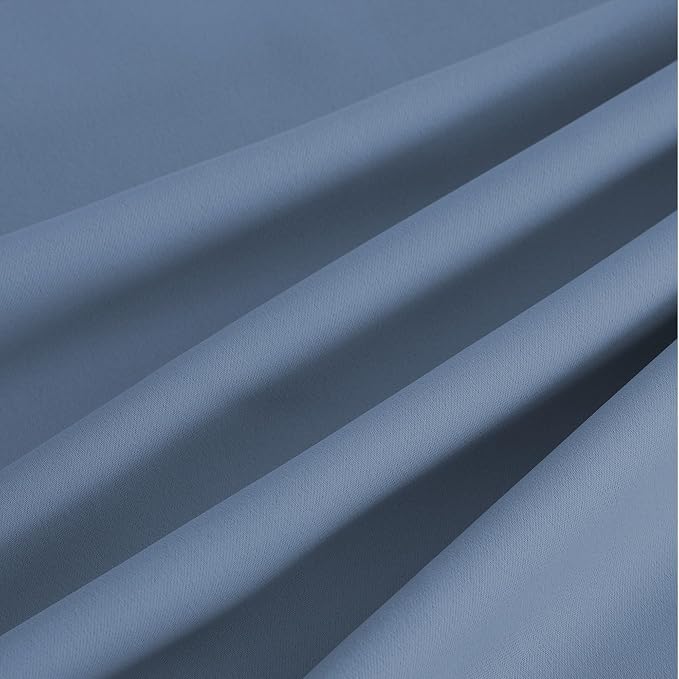 NICETOWN Room Darkening Draperies Curtains Panels, 2 Panels Stone Blue W52 x L84 - Image 9