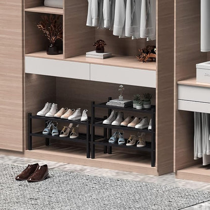 ROMGUAR CRAFT 3 Tier Bamboo Shoe Rack - Image 4