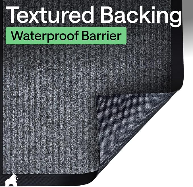 GORILLA GRIP Waterproof Traffic Guard Door Mat, 2 Pack Indoor Outdoor Durable - Image 6