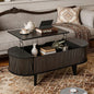 Oval Coffee Table with Storage, 47.2" Fluted Lift Top Coffee Table with 180° by Pruchant