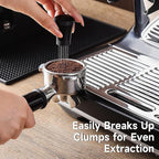 KitchenTour Espresso Accessories Kit 51mm, WDT Tool, Dosing Funnel and Puck Screen Set, 304 Stainless Steel Needle Coffee Distribution Stirrer, Portafilter Dosing Ring for Barista 51 mm