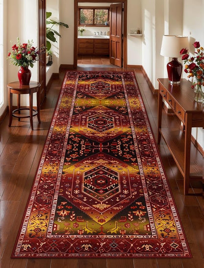 SERISSA 2'6"x8' Washable Non Slip Boho Runner Rug by SERISSAHomeDecorCollection