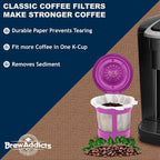 300 Paper Coffee Single-Use Filters for Keurig Brewers and Compatible with K-Cup Pods 1.0 & 2.0 Models, White Classic Design