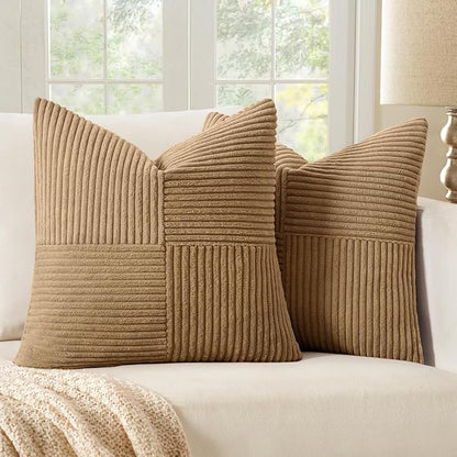 MIULEE Camel Brown Decorative Throw Pillow Covers by MIULEE