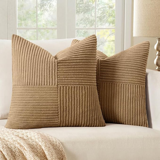 MIULEE Camel Brown Decorative Throw Pillow Covers by MIULEE