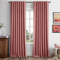 MIULEE 100% Blackout Linen Curtains 42 x 96 Inch Dusty Rose Pink 2 Panels | by MIULEE