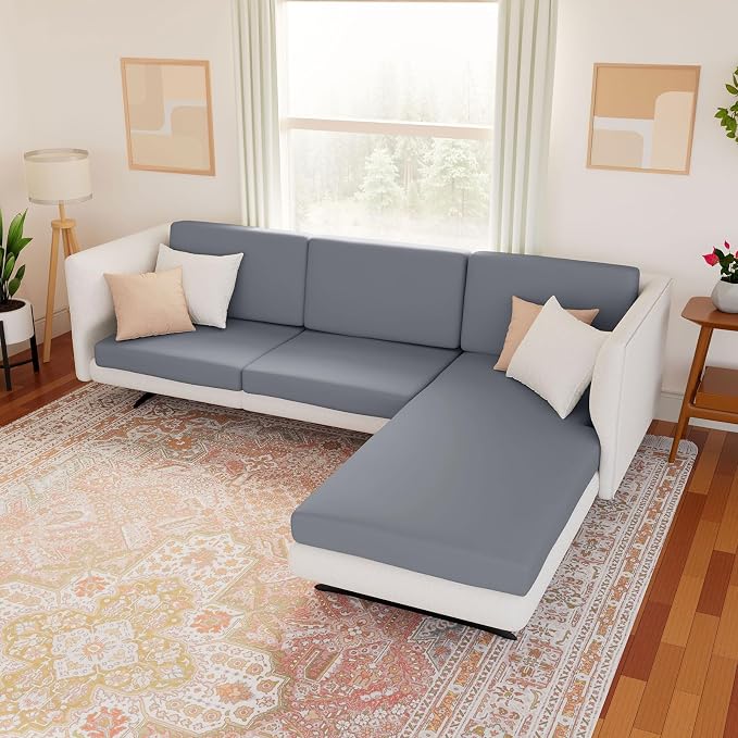 Waterproof Sectional Sofa Cushion Covers, L Shape Couch Slipcovers | L Shape - Image 2
