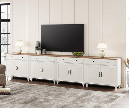WAMPAT Farmhouse TV Stand for 85 inch TV by WAMPAT