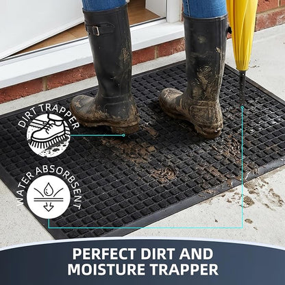 Front Door Mat Outside Entrance, Heavy Duty Waterproof Doormat | 61.5"x36" - Image 3