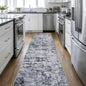3x14 Washable Runner Rug：Modern Abstract Kitchen Soft Carpet Grey | by FXRHLP