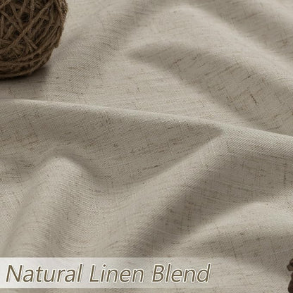 Extra Long 100% Blackout Linen Curtains - Image 3