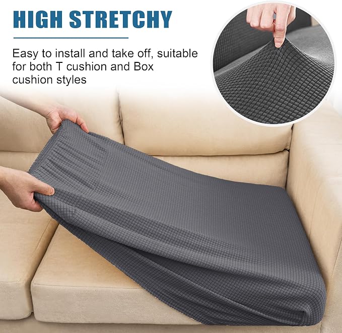Water-Repellent Sofa Cushion Covers Jacquard High Stretch Fabric Furniture - Image 6