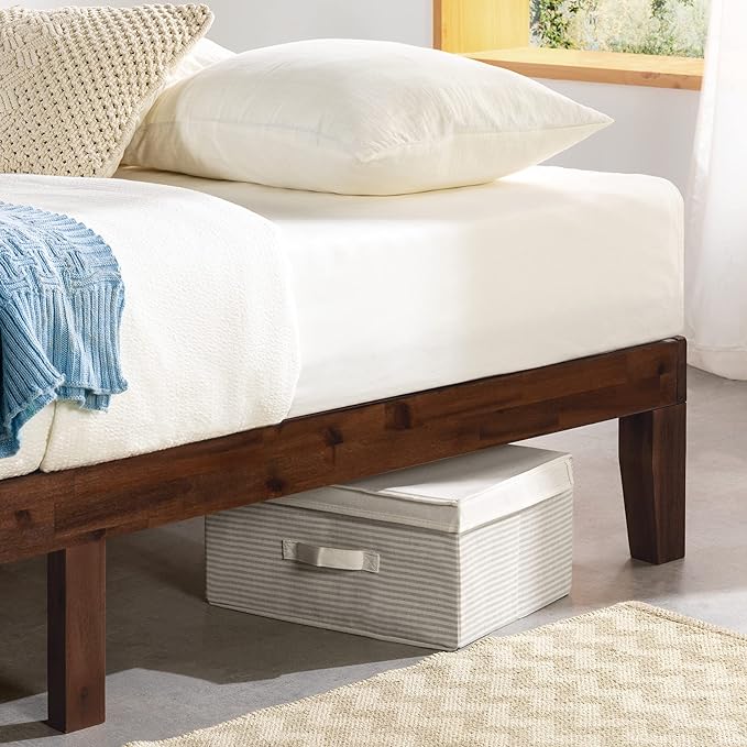 Mellow Naturalista Classic 12-Inch Solid Wood Platform Bed | Wooden Slats - Image 5