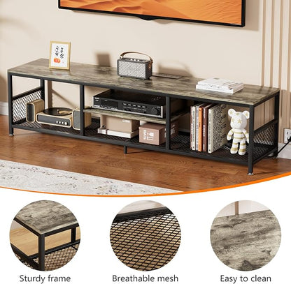 VECELO TV Stand with Power Outlets - Image 6