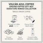 Bacha Coffee | Volcán Azul Single Origin Signature Nomad Collection, 100% Arabica Specialty Coffee, Ground Beans, Medium Roast, 250g