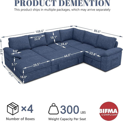 108 Inch Modular Sectional Sofa - Image 3