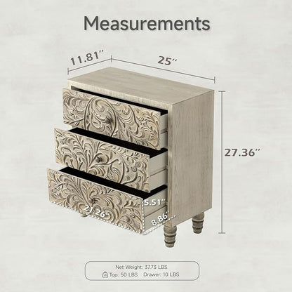 3 Drawer Farmhouse Dresser - Image 2