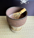Japanese Traditional Handcrafted Mino Matcha Chawan Tea Bowl Cup Ceremony Tableware Pottery (Kin Kesshou)