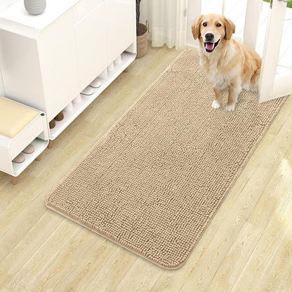 OLANLY Dog Door Mat for Muddy Paws 40x24, Super Absorbent Chenille Mud Mat | by OLANLY