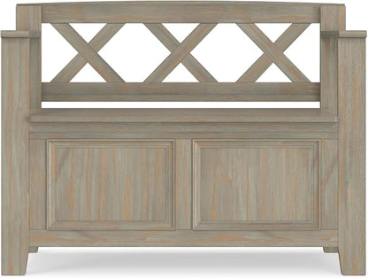 SIMPLIHOME Amherst Entryway Storage Bench - Image 6