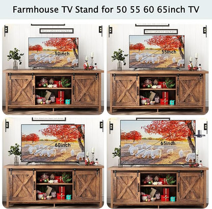 Farmhouse TV Stand for 55-65in TV - Image 5
