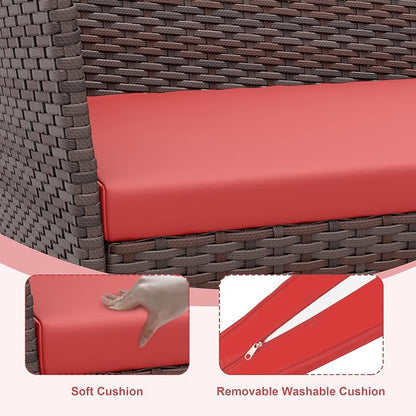 GarveeLife 4-Piece Patio Furniture Set, Rattan Outdoor Furniture - Image 4