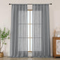 Chyhomenyc Charcoal Grey Semi Sheer Curtains 96 Inches Long 2 Panels by Chyhomenyc