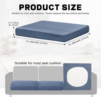 8Pcs Outdoor Cushion Covers, Elastic Patio Cushion Covers | Washable, - Image 2
