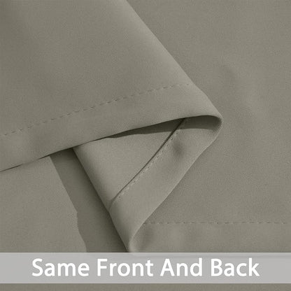 Yakamok Room Darkening Curtains 42x63 inch Length Taupe-Living Room | 2 panels - Image 6