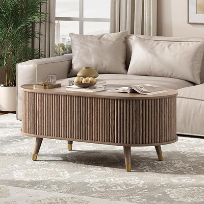 JOINICE 42.5" Oval Lift Top Coffee Table - Image 6