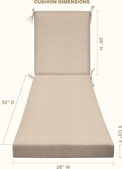 Honeycomb Outdoor Chaise Lounge Cushion - Image 2
