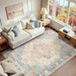 RELEANY Washable Area Rug, Water Repellent, Pet Friendly, Vintage Floral Boho by RELEANY