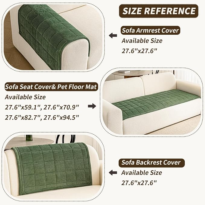 Couch Covers for Dogs Washable, 27.6"x70.9" Non Slip Couch Covers for Loveseat - Image 4