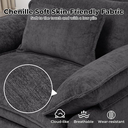 Oversized Accent Chair, Modern Upholstered Armchair Cloud Sofa Chair - Image 4