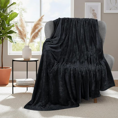 Utopia Bedding Ultra Soft Fleece Bed Blanket Throw Size Black | Microfiber - Image 2