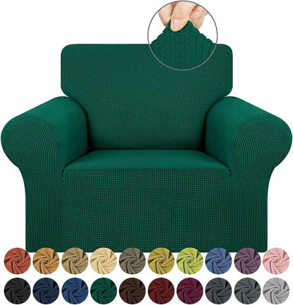 Stretch Chair Sofa Slipcover, Single Couch Cover, Hunter | 1-Piece Washable by KEKUOU