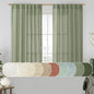 Semi Sheer Linen Curtains 45 Inches Long 2 Panels by LAMIT