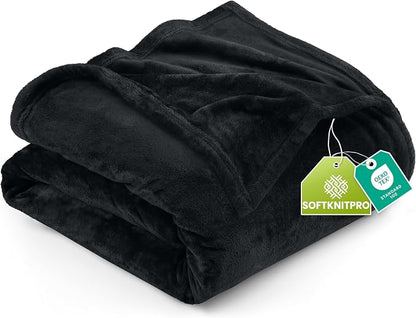 Utopia Bedding Ultra Soft Fleece Bed Blanket Twin Size Black | Microfiber Plush by UTOPIABEDDING