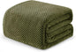 Exclusivo Mezcla Soft Waffle Fleece Bed Blanket Twin Size, Olive | Lightweight by ExclusivoMezcla