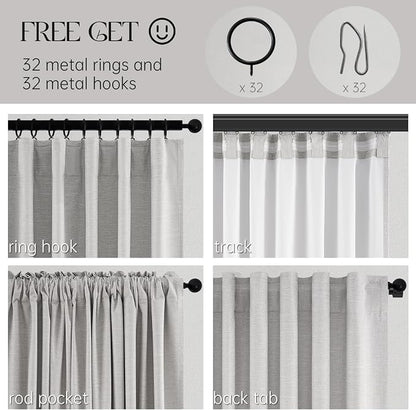 Topfinel 100% Blackout Curtains 72 Inches Long 2 Panels - Image 3