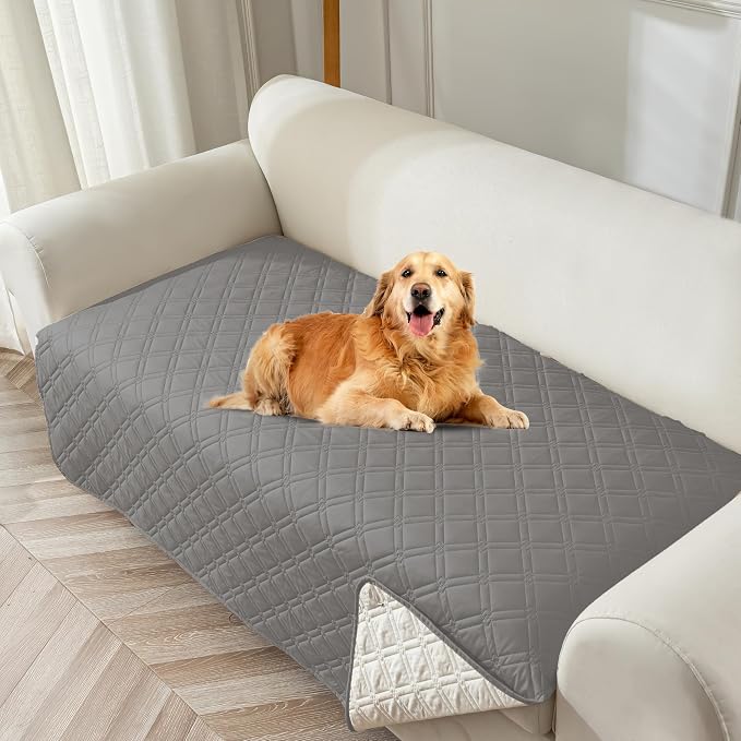 Genina Waterproof Couch Cover, Washable Anti-Slip 86.6 inch Sofa Covers by Genina