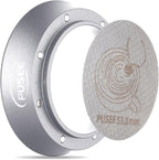 PUSEE Espresso Dosing Funnel & Puck Screen, Magnetic Coffee Dosing Ring Aluminum Metal, Reusable 1.7mm Thickness 150m Espresso Puck Screen 316 Stainless Steel Fits 51mm Portafilter