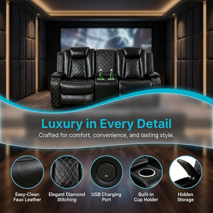 Leather Sofa Set, Power Recliner Sofa Set - Image 3