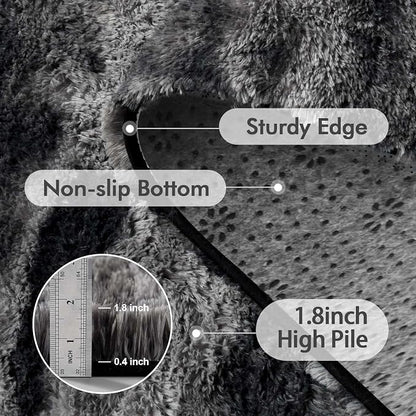 Area Rugs for Living Room, 6x9 Feet Soft Fluffy Shagg Plush Rug High Pile Large - Image 5